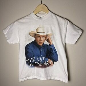 Vintage Garth Brooks Shirt Youth Med Cat In The Hat… Double Sided Hanes Beefy